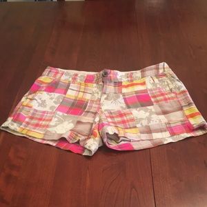 Old Navy plaid/tropical print shorts